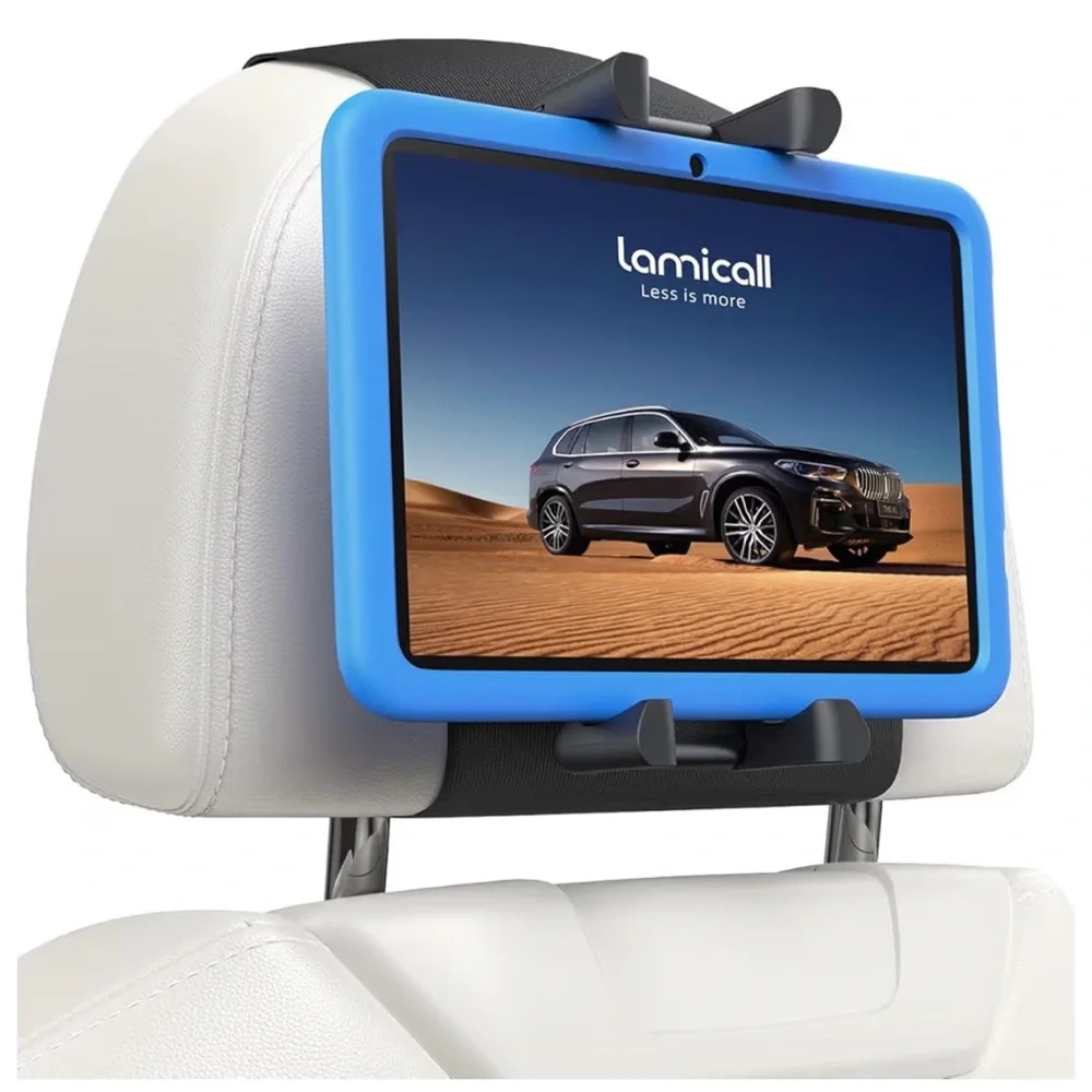 Tablet holder for car headrest